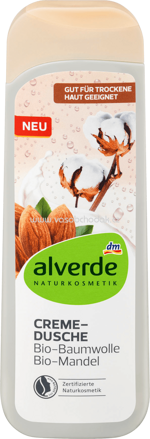Alverde NATURKOSMETIK Cremedusche Bio-Baumwolle Bio-Mandel, 250 ml