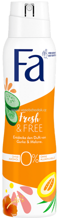 Fa Deospray Fresh & Free Gurken & Melonen Duft, 150 ml