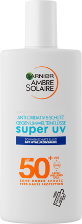 Garnier Ambre Solaire Sonnenschutz-Fluid Gesicht, super UV, LSF 50+, 40 ml