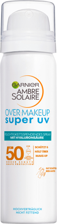Garnier Ambre Solaire Sonnenspray Gesicht, Over Makeup super UV, LSF 50, 75 ml