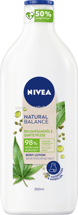 NIVEA Bodylotion natural balance Hanf, 350 ml
