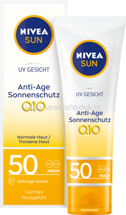 NIVEA SUN Sonnencreme Gesicht, Anti-Age, LSF 50, 50 ml