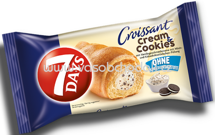 7 Days Croissant cream & cookies Vanille - Kakaokeks, 4x60g, 240g