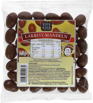 Agilus Dragees Lakritz Mandeln, 200g