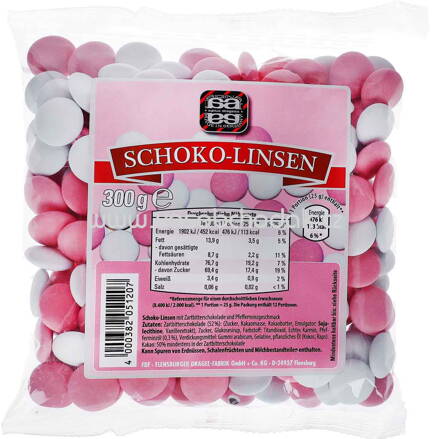 Agilus Dragees Schoko Linsen, 300g