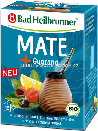 Bad Heilbrunner Mate Tee + Guarana, 15 Beutel