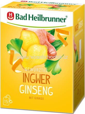 Bad Heilbrunner Gewürztee Ingwer Ginseng, 15 Beutel