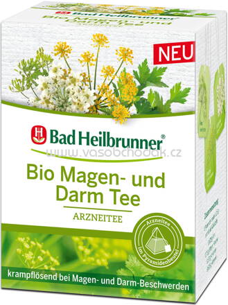 Bad Heilbrunner Bio Magen- und Darm Tee im Pyramidenbeutel, 12 Beutel