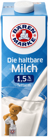 Bärenmarke Die haltbare Alpenmilch 1,5% Fett, 1l