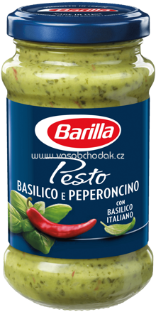 Barilla Pesto Basilico e Peperoncino con Basilico Italiano, 195g