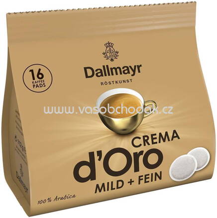 Dallmayr Crema d'Oro mild & fein Pads, 16 St