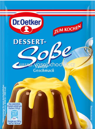 Dr.Oetker Dessert Soße zum Kochen Vanille-Geschmack, 3 St, 51g