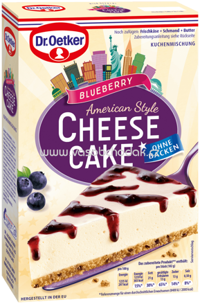 Dr.Oetker Backmischungen Cheesecake American Style Blueberry, 335g