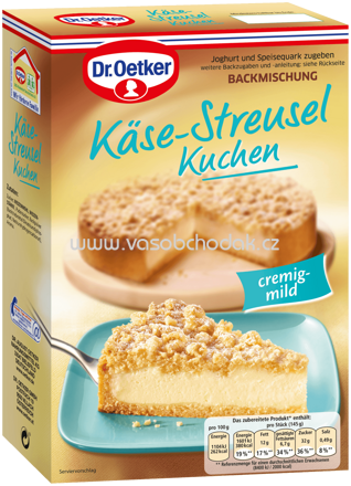Dr.Oetker Backmischungen Familienkuchen Käse-Streusel Kuchen, 730g