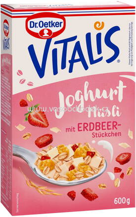 Dr.Oetker Vitalis Joghurt Müsli mit Erdbeeren Stückchen, 600g