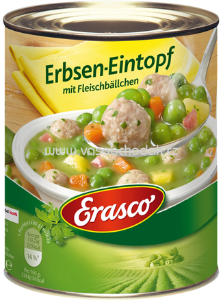Erasco Erbsen-Eintopf mit Fleischbällchen, 800g