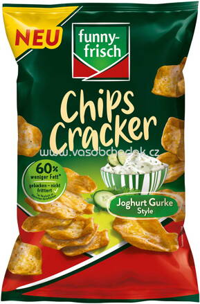 Funny-frisch Chips Cracker Joghurt Gurke Style, 90g