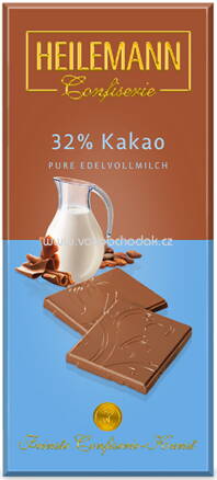Heilemann 32% Kakao Edelvollmilch-Schokolade, 80g