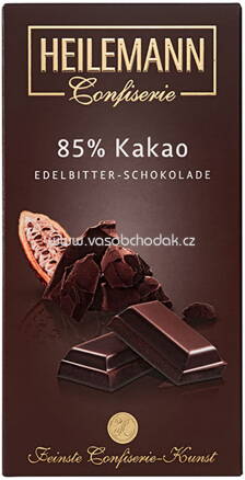 Heilemann 85% Kakao Edelbitter-Schokolade, 100g