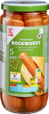 K-Classic Delikatess Bockwurst, 5 St, 380g