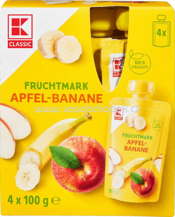 K-Classic Fruchtmark Apfel-Banane, 4x100g