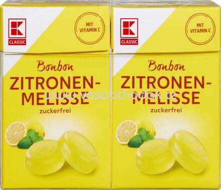 K-Classic Bonbon Zitronen Melisse, zuckerfrei, 2x44g