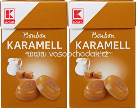 K-Classic Bonbon Karamell, zuckerfrei, 2x44g
