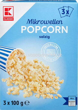 K-Classic Mikrowellen Popcorn Salz, 3x100g