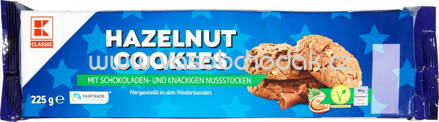 K-Classic Hazelnut Cookies mit Schokoladen und Knackigen Nussstücken, 225g
