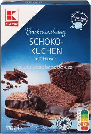 K-Classic Backmischung Schoko Kuchen mit Glasur, 475g