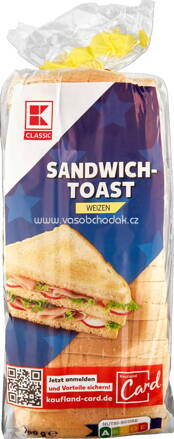 K-Classic Sandwichtoast Weizen, 750g