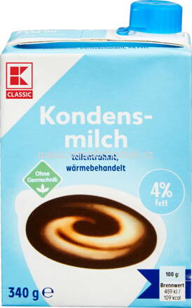 K-Classic Kondensmilch, 4% Fett, 340g