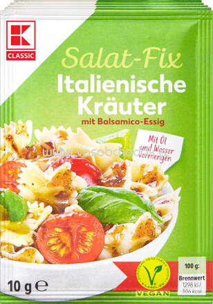 K-Classic Salat Fix Italienische Kräuter mit Balsamico Essig, 5x10g