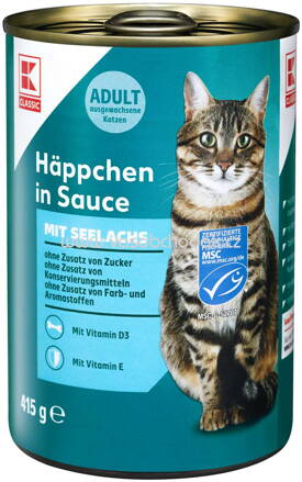 K-Classic Häppchen in Sauce mit Seelachs, 415g