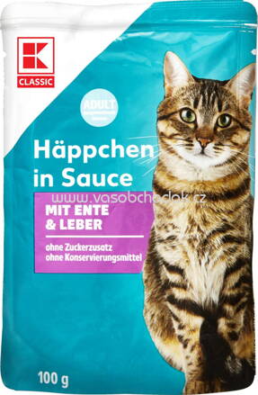 K-Classic Häppchen in Sauce mit Ente & Leber, 100g