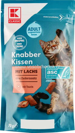 K-Classic Knabber Kissen mit Lachs, 70g