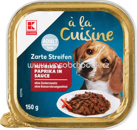 K-Classic ala Cuisine Zarte Streifen mit Rind & Paprika in Sauce, 150g