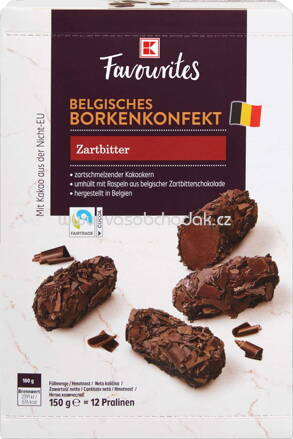 K-Favourites Belgisches Borkenkonfekt Zartbitter, 150g