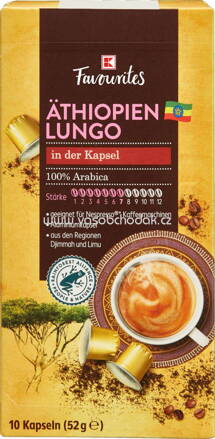 K-Favourites Kaffee Kapseln Äthiopien Lungo, 10 St, 52g