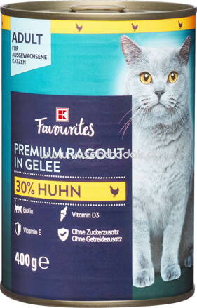 K-Favourites Premium Ragout in Gelee 30% Huhn, Adult, 400g