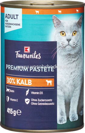 K-Favourites Premium Pastete 30% Kalb, Adult, 415g