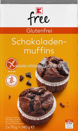 K-Free Glutenfrei Schokoladen Muffins, 140g