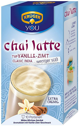 Krüger Typ Chai Latte Classic India Vanille-Zimt, weniger süß, 250g