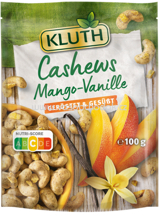 Kluth Cashews Mango-Vanille, geröstet & gesüßt, 100g