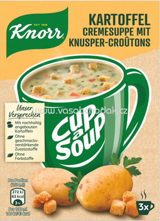 Knorr Cup a Soup Instant Suppe Kartoffel, 3x150 ml