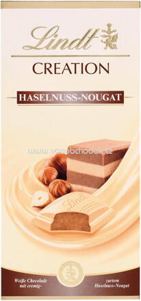 Lindt Creation Haselnuss-Nougat Weiße Schokolade, 150g