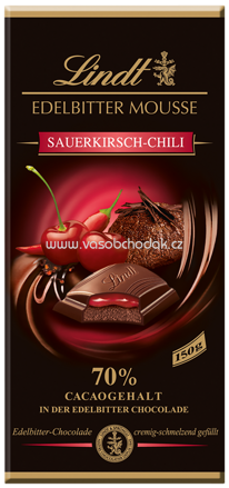 Lindt Edelbitter Mousse Sauerkirsch Chili, 150g
