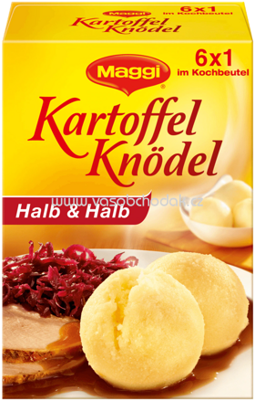 Maggi Kartoffel Knödel Halb&Halb, im Kochbeutel, 6x1
