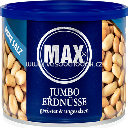 MAX Jumbo Erdnüsse geröstet & ungesalzen - ohne Salz, 300g