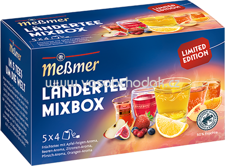 Meßmer Ländertee MixBox, 5x4 St, 20 Beutel